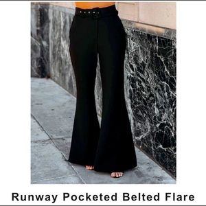NWT 😍Belted flare dress pants-never worn still in package.